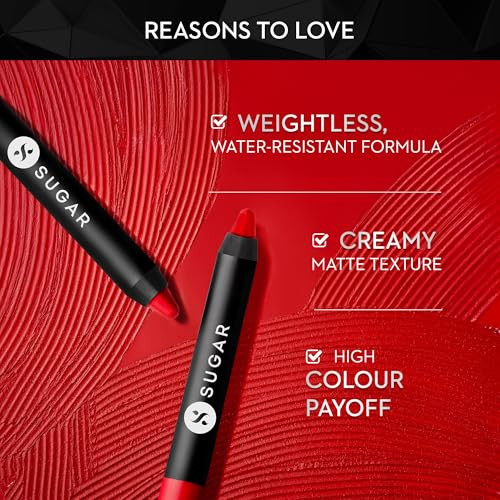 Sugar Cosmetics Matte As Hell Crayon Lipsticks For Women Lasts Up To 8plus Hours Lip Crayon With Sharpener 20 Buffy Summers 2.8 G Pack Of 1