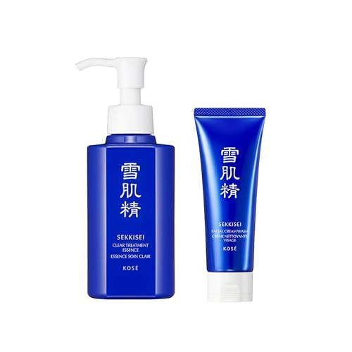 Sekkisei Cleanse Duo Bundle Treatment Cleansing Oil And Facial Cream Wash Face Cleanser Kit 5.4 Oz 4.5 Oz