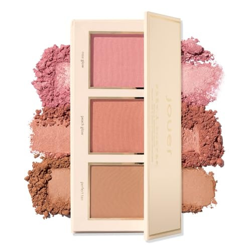 Jouer Pr T Porter Blush And Bronzer Palette 2 Luminous Blushes plus 1 Matte Bronzer Travelfriendly With Talcfree Formula 0.42Oz