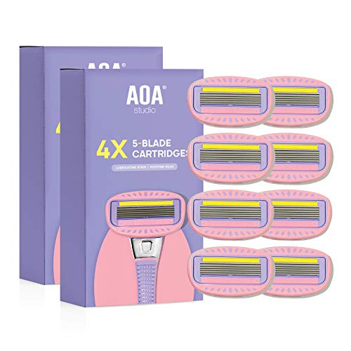 Aoa Studio Womens Blade 8 Refills Smooth Shave For Sensitive Skin