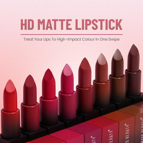 Swiss Beauty Hd Matte Pigmented Smudge Proof Lipstickcreamy Matte Long Stay Lipstickchocolave 3.4G
