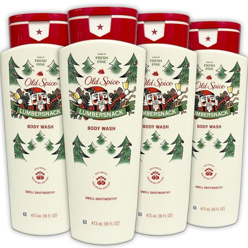 Old Spice Body Wash For Men Limited Edition Lumbersnack Pine Tree Scent Hydrating Formula For Smooth Skin 24 7 Long Lasting Freshness 16 Oz Each 4 Pack