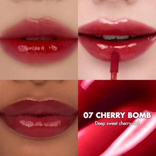 RomandNd Romandnd The Juicy Lasting Tint 07 Cherry Bombkbeauty Cherry Red Lip Tint Glosshigh Shine Plumping Nonsticky Allday Wear For Fuller Lips
