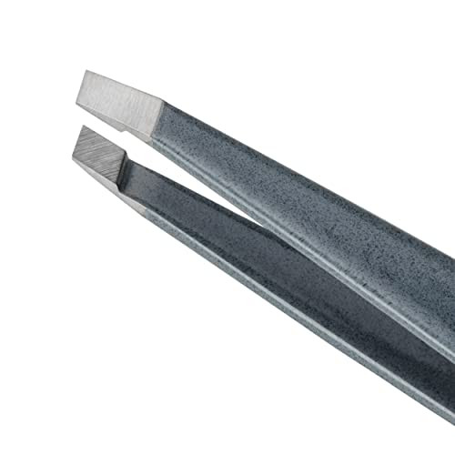 Tweezerman Stainless Steel Slant Tweezer Eyebrow Tweezers For Women And Men Blue Stone Pack Of 2