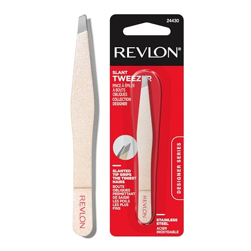 Revlon Designer Series Slant Tweezer High Precision Made With Long Lasting Stainless Steel 1 Count
