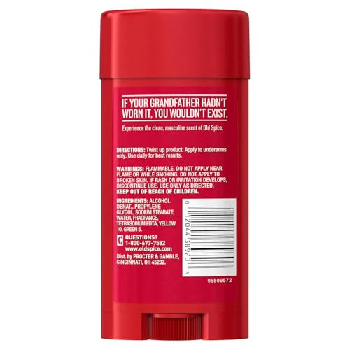 Old Spice Classic Deodorant For Men 24Hr Sweat And Odor Protection Long Lasting Freshness Clean And Masculine Fragrance Original Scent 3.25 Oz Pack Of 3