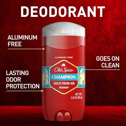 Old Spice Aluminum Deodorant For Men 24 7 Odor Protection 24 7 Freshness And Lasting Scent Champion With Fresh Scent 3.0 Oz Pack Of 3