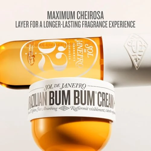 Sol De Janeiro Brazilian Bum Bum Cream And Cheirosa 62 Perfume Mist Duovisibly Firming Body Cream Irresistible And Sunny Scent 8.1 Fl Oz. Each