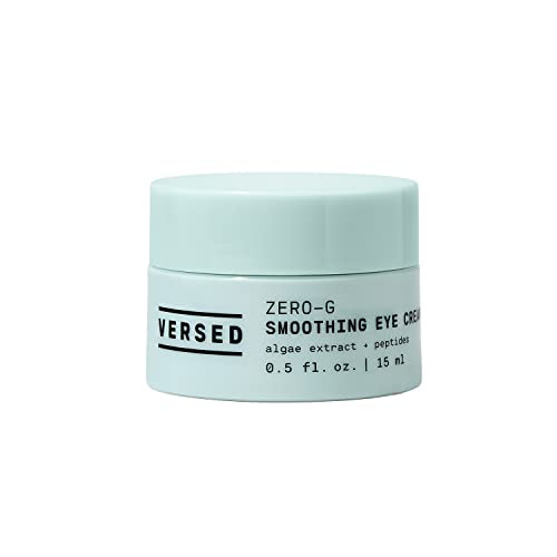 Versed Zerog Smoothing Eye Cream Smoothing Algae Extract Firming Peptides And Deeply Moisturizing Olive Oil Vegan Eye Cream For Wrinkles And Fine Lines 0.5 Fl Oz