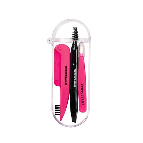 Tweezerman Mini Brow Rescue Kit Pink And Black