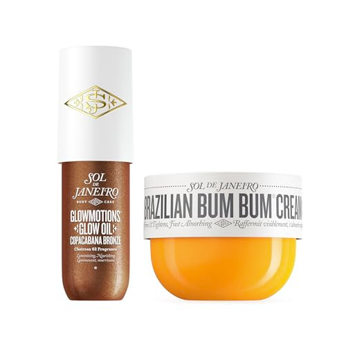 Sol De Janeiro Glow And Go Bronze Bundlebrazilian Bum Bum Cream plus Copacabana Bronze Glowmotions Glow Oil 8.1 Fl Oz. 2.5 Fl Oz.