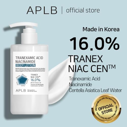Aplb Tranexamic Acid Niacinamide Body Lotiontranex Niac Cen 16.0% Korean Skincare Long Lasting Hydration Blemish Care Helps With Skin Discoloration 10.14 Fl.Oz