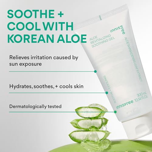 Innisfree Aloe Vitalizing Soothing Gelhydrating Korean Face And Body Moisturizersoothe Dryness And Sunburns