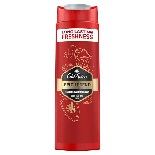 Old Spice Epic Legend 3 In 1 Body Wash For Men Hair Face And Body Cleanser With Long Lasting Bourbon Vanilla Inspired Fragrance Daily Shower Gel 400 Ml 13.5 Fl Oz