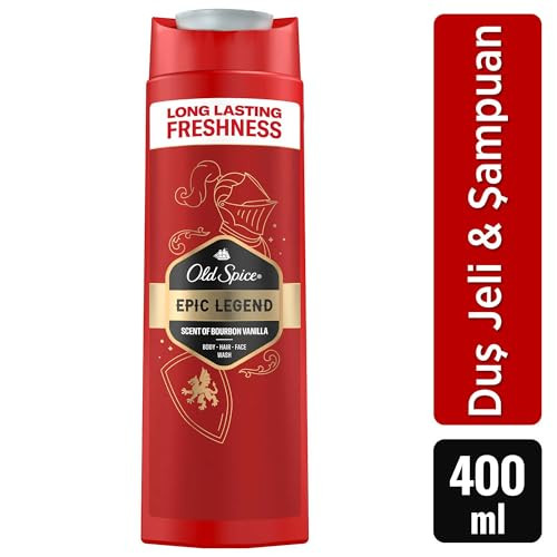 Old Spice Epic Legend 3 In 1 Body Wash For Men Hair Face And Body Cleanser With Long Lasting Bourbon Vanilla Inspired Fragrance Daily Shower Gel 400 Ml 13.5 Fl Oz