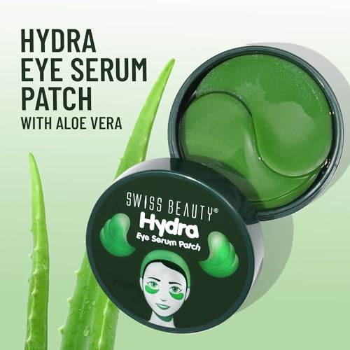 Swiss Beauty Hydra Anti Wrinkle Eye Serum Patch Treats Dark Circles Fine Lines And Wrinklesenriched With Collagen And Aloe Vera Extractshade Aloevera 60 Pcs