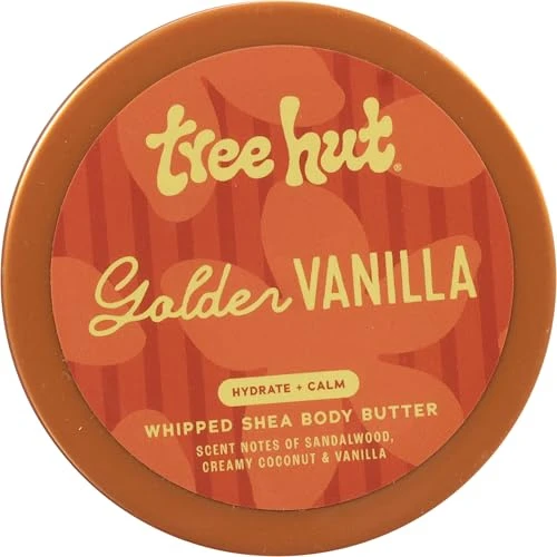 Tree Hut Golden Vanilla Whipped Body Butter With Shea Butter 8.4 Ozwhipped Shea Body Butter Longlasting Hydration For Soft Smooth Skin Essential Body Care Lightweight Moisturizer