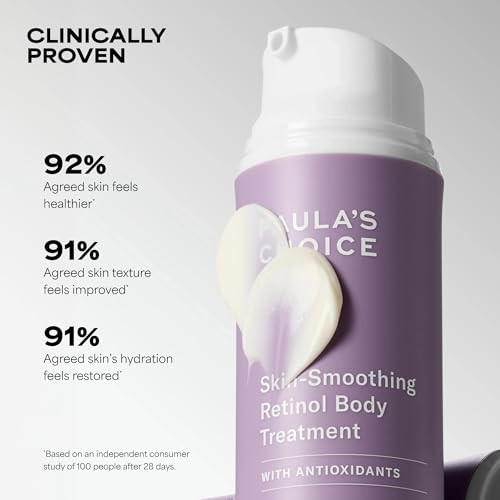 PaulaS Choice Paulas Choice Retinol Skinsmoothing Body Lotion Treatment Body Cream With Shea Butter Vitamin C And E Lotion All Skin Types Antiaging Body Moisturizer Reduce Dryness Fragrancefree 4Oz