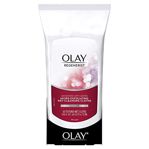 Olay Regenerist Microexfoliating Wet Cleansing Cloths 30 Count Pack Of 2