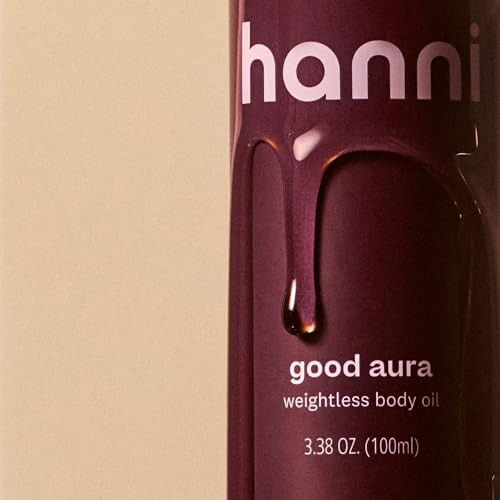 Hanni Good Aura Dry Body Oil Lightweight Aftershower Moisturizer With Jojoba Coconut Baobab And Buriti Oils Nongreasy Skincare For Soft Skin 100 Ml 3.38 Oz