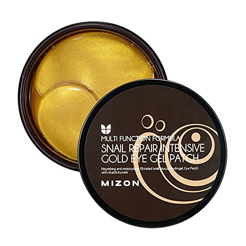 Mizon Snail Repair Intensive Gold Eye Gel Patch And All In One Snail Repair Cream. Total Antiaging Care Moisturizing Skin Regeneration.
