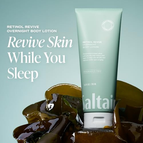 Saltair Retinol Revive Night Lotion Dualaction Retinol Body Lotion For Smoother Firmer Looking Skin Hydrating Moisturizer With Kelp Allantoin And Glycerin Pump Bottle 10 Oz