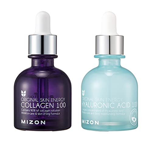 Mizon 100 Combo Collagen 100 plus Hyaluronic Acid 100 Ampoules Skincare Collagen Wrinkle Care Hydration Moisture