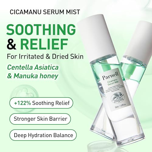 Parnell Cicamanu Serum Mist 50Mlcentella Asiatica Ceramide And Lhaduallayer Hydrating Face Mist For Glowing Skinsoothing And Sebum Controlkorean Skincare 1.69 Fl Oz