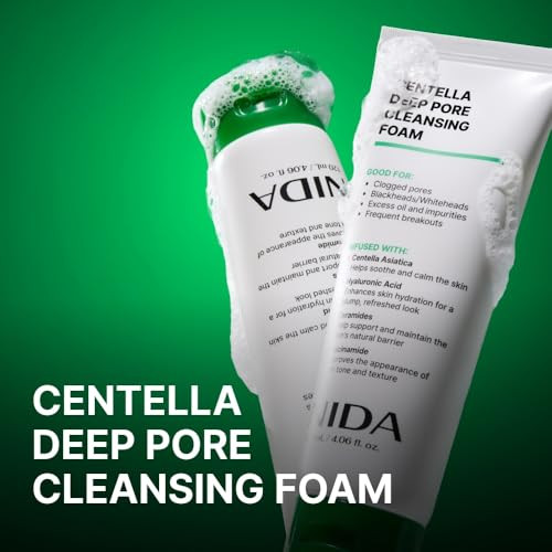 Nida Centella Deep Pore Cleansing Foamcentella Asiatica Hyaluronic Acid Ceramides Niacinamideclogged Pores Blackheads Whiteheads Good For Impurities And Breakouts4.06 Oz. 120Ml
