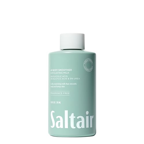 Saltair Kp Body Milk Aha Bha Milky Toner To Visibly Smooth Rough And Bumpy Skin 10% Glycolic 2% Salicylic Acid Chemical Body Exfoliator Softening Moisturizing Formula With Urea 10Oz