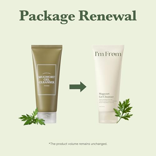 IM From IM From Mugwort Gel Cleanser Gentle Geltofoam Cleanser Calming And Hydrating Facial Cleanser All Skin Types Vegan Korean Skin Care 5.07Fl.Oz