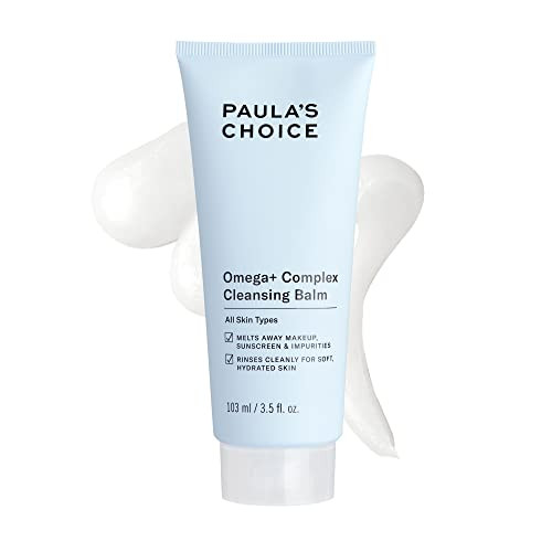 PaulaS Choice Paulas Choice Omega Complex Face Cleansing Balm Double Cleanse Face Wash And Gentle Daily Makeup Remover Suitable For Dry And Sensitive Skin Mineral Oilfree And Fragrancefree 3.5 Fl Oz