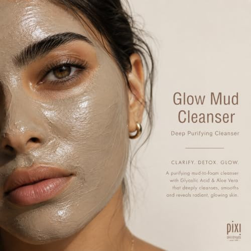 Pixi Glow Mud Cleanserpurifying Daily Cleanser With 5% Glycolic Acidgently Exfoliates And Purifies Without Strippingdeep Pore Cleanse And Brighten4.57 Fl. Oz 135 Ml