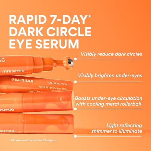 Innisfree Vitamin C Niacinamide Eye Serumkorean Eye Serum To Improve Dark Under Eye Circleseye Roll On Serum For All Skin Types