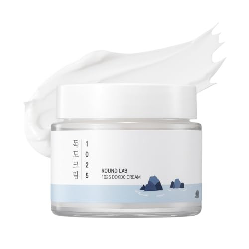 Round Lab 1025 Dokdo Cream 48Hour Deep Hydrating Face Moisturizer For Acneprone Redness For Acneprone And Sensitive Skin Ceramide Skin Barrier Repair Korean Skin Care 2.71 Fl Oz