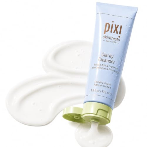 Pixi Beauty Clarity Cleansersalicylic Acid Face Wash For Acne And Blemishprone Skinexfoliating Gel Cleanser With Glycolic And Lactic Acidpore Minimizing Daily Facial Cleanser4.6 Fl Oz