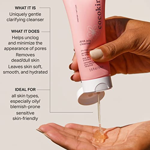 Cocokind Aha Jelly Cleanser Gentle Face Wash And Aha Bha Cleanser With Hyaluronic Acid Exfoliating Face Wash For Oily Skingentle Face Wash And Aha Bha Cleanser With Hyaluronic Acid Exfoliating Face Wash For Oily Skin