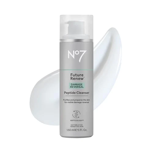 No7 Future Renew Damage Reversal Peptide Gentle Face Cleanser Antiaging Face Wash To Help Visibly Remove Impurities For Smoother Nourished Skin Fragrancefree Formula 5 Fl Oz