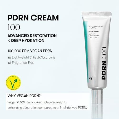Vt Cosmetics Pdrn Cream 100 Nourishing And Restorative Moisturizer With 100000 Ppm Vegan Pdrn Lightweight Hydrating Cream For Glowy Skin Korean Skincare
