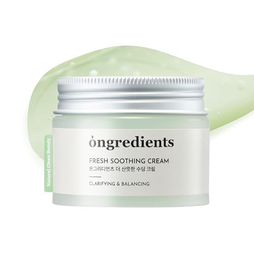 Ongredients Fresh Soothing Creamdaily Moisturizing Creamniacinamide Heartleaf Panthenol Hyaluronic Acid Hydrating Face Moisturizer For Dry Skinvegan Korean Skin Care 50Ml 1.69 Fl Oz