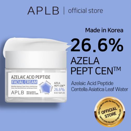 Aplb Azelaic Acid Peptide Facial Creamazela Pept Cen 26.6% Korean Skincare Acne Care Pore Care Improve Skin Elasticity Sensitive Skin Revitalize For Gentle And Improve Skin Texture 1.86 Fl.Oz