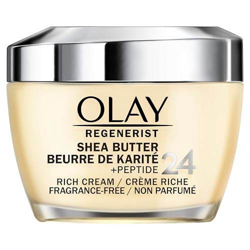 Olay Regenerist Shea Butter plus Peptide 24 Rich Cream Face Moisturizer Fragrance 1.7 Oz 48G