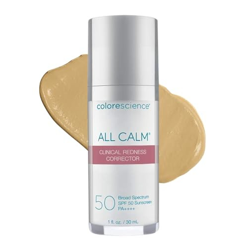 Colorescience All Calm Clinical Redness Corrector Spf 50 broad Spectrum Facial Sunscreen Soothes Sensitive Skin 1 Fl Oz
