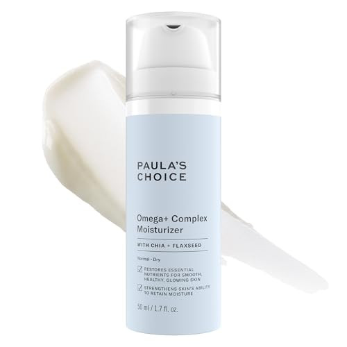 PaulaS Choice Paulas Choice Omegaplus Complex Lightweight Face Moisturizer Shea Butter And Plant Oils Omega Chia And Flaxseed Brightening Vitamin C Face Cream For Dry And Sensitive Skin Fragrancefree