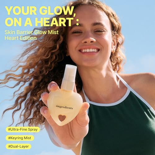 Ongredients Skin Barrier Glow Mist Heart Edition Duallayer Facial Mist 98% Pure Glutathione Multipeptide Centella Ultrafine Spray Dry And Sensitive Skin Korean Skin Care 1.69 Fl. Oz. 50Ml