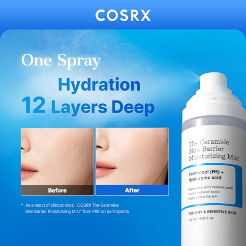 Cosrx Barrier Cream Face Mist Milky Toner With Ceramide And Hyaluronic Acid Hydrating And Soothing Facial Spray For All Skin Types Korean Skin Care 4.06 Fl.Oz