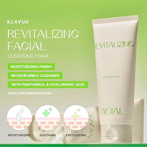 Klavuu Deep Pore Care Face Wash Hyaluronic Acid And Panthenol 5.07Ozmicro Bubble Formula Unclogs Pores Revitalizing For Sensitive Skin Herb Tea Complex Removes Makeup Fragrance