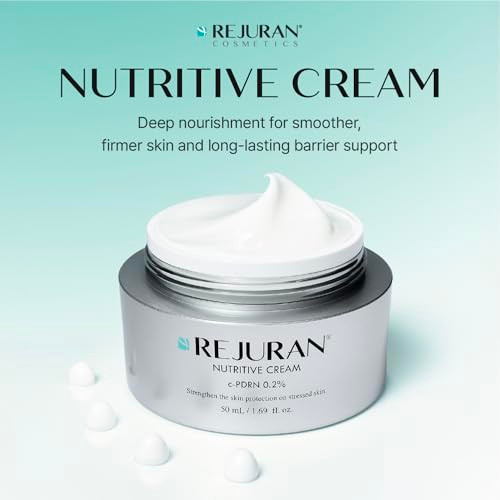 Rejuran Nutritive Cream Cpdrn Salmon Dna Facial Moisturizer For Nourishing Deep Hydrating. Achieve Radiant Youthful Skin. Korean Skincare Clinically Developed 1.69 Fl Oz