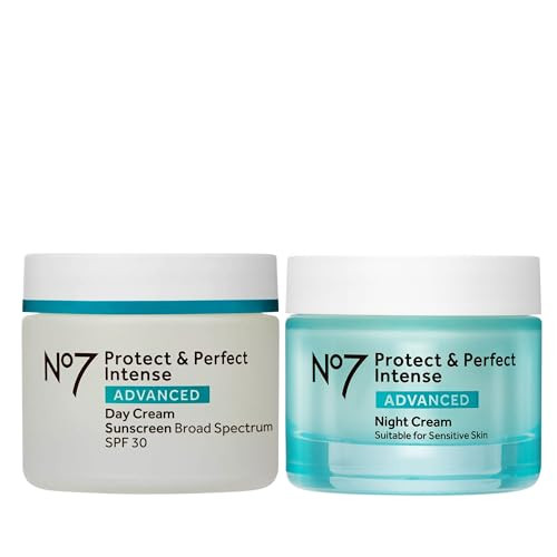 No7 Protect And Perfect Day And Night Face Moisturizer Bundle Includes Intense Advanced Day Cream With Spf And Intense Advanced Night Cream For Face 2Piece Bundle