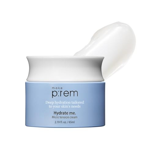 Makep:Rem Make Prem Hydrate Me. Micro Tension Cream 65Mlwatery Gel Type Moisturizer For All Skin Types Nonsticky Finish Hydrating Face Cream Korean Skin Care 2.19 Fl.Oz.